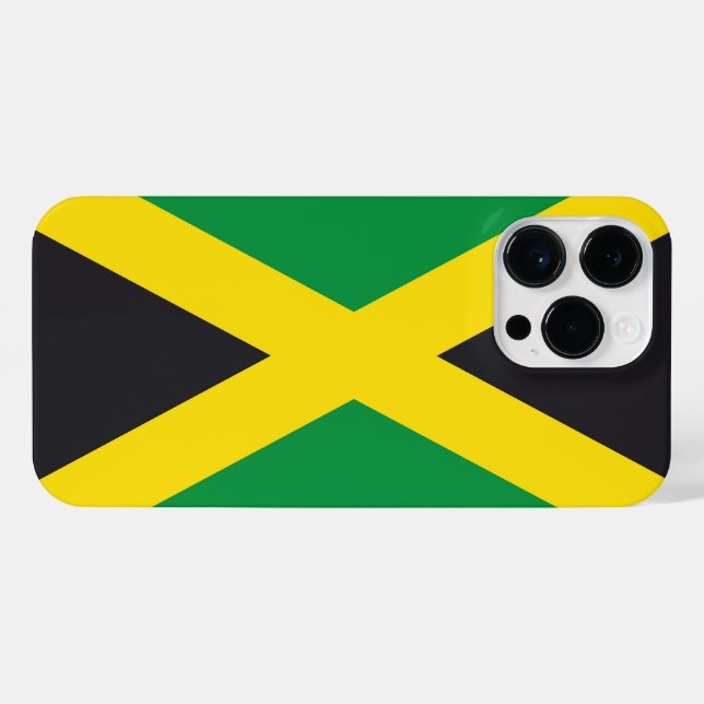 Funda Para iPhone Bandera de Jamaica (Reverso Horizontal)