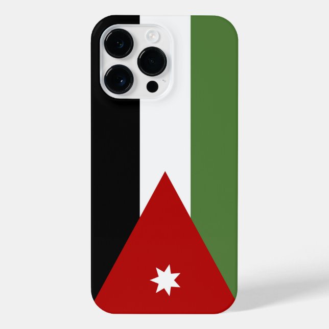 Funda Para iPhone Bandera de Jordania (Reverso)