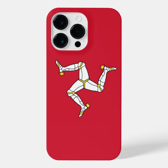 Funda Para iPhone Bandera de la Isla de Man (Reverso)