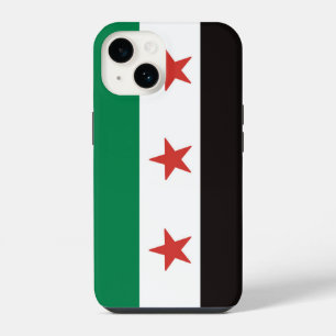 Funda Para iPhone 14 bandera de la República Árabe Siria en el caso س e