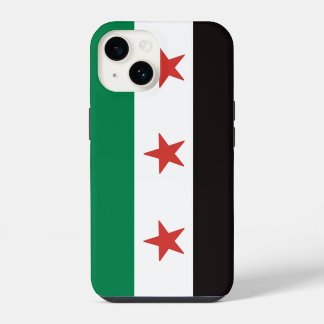 Funda Para iPhone bandera de la República Árabe Siria en el caso س e (Reverso )