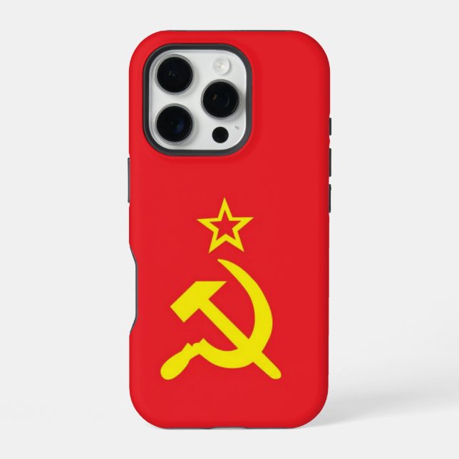 Funda Para iPhone bandera de la URSS (Reverso )