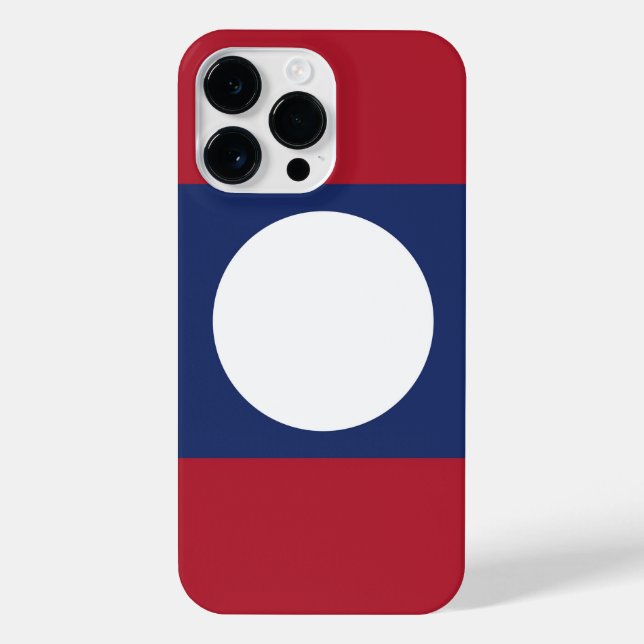 Funda Para iPhone Bandera de Laos (Reverso)