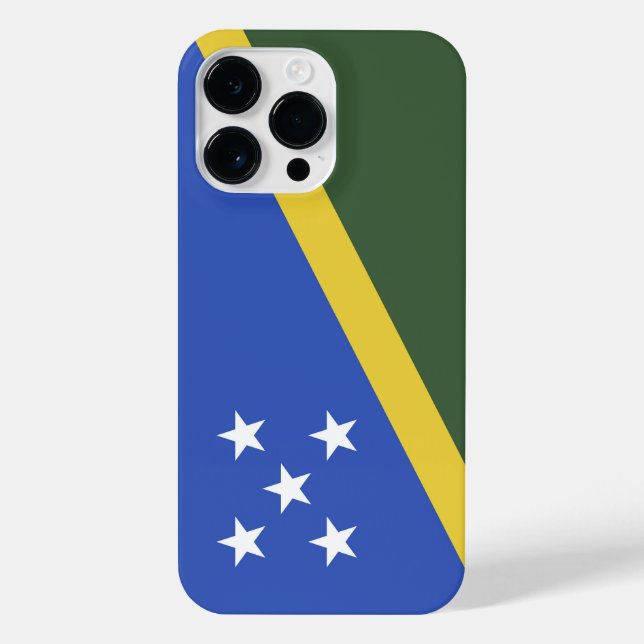 Funda Para iPhone Bandera de las Islas Salomón (Reverso)