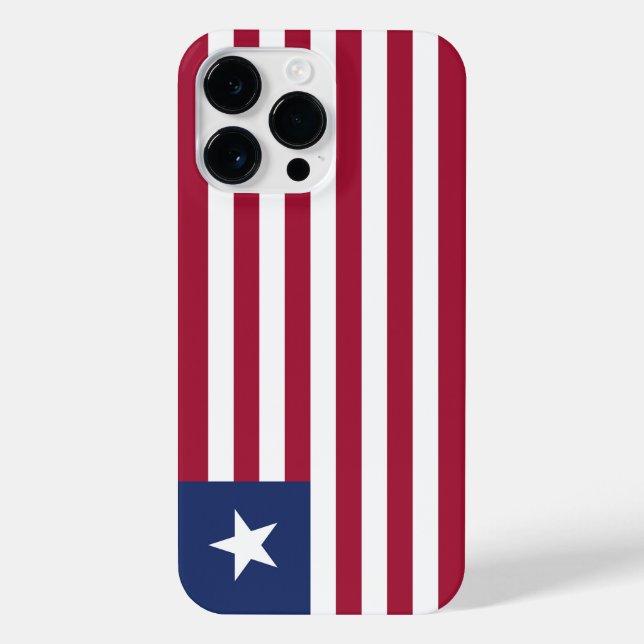 Funda Para iPhone Bandera de Liberia (Reverso)