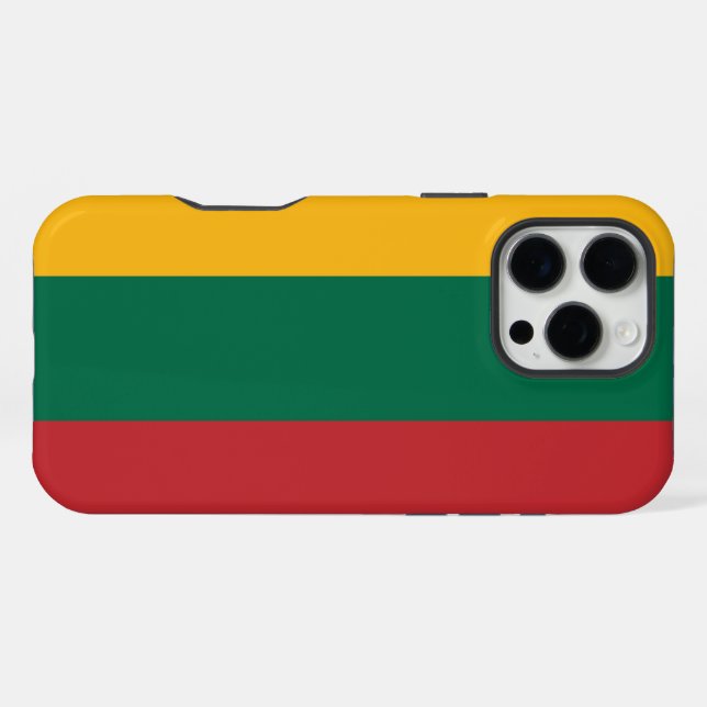 Funda Para iPhone Bandera de Lituania (Reverso Horizontal)