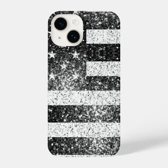 Funda Para iPhone Bandera de los Estados Unidos de América brillante (Reverso )