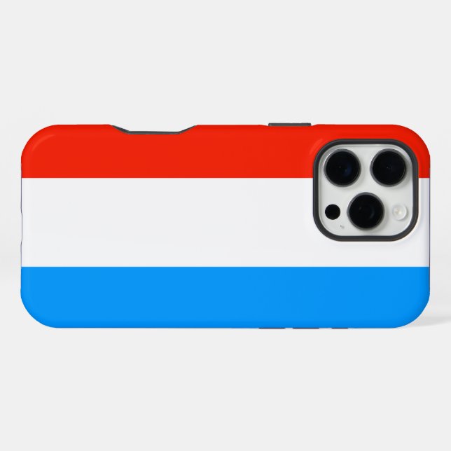 Funda Para iPhone Bandera de Luxemburgo (Reverso Horizontal)