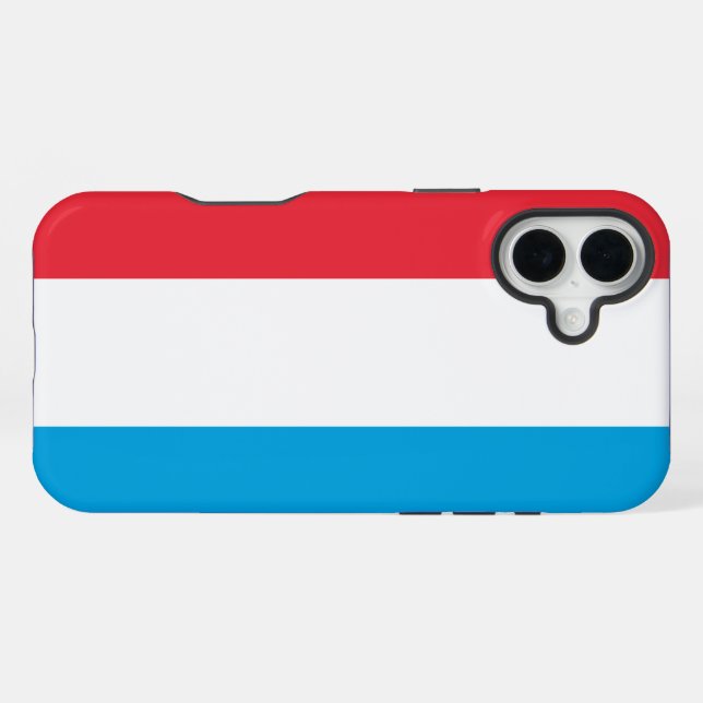 Funda Para iPhone Bandera de Luxemburgo (Reverso Horizontal)