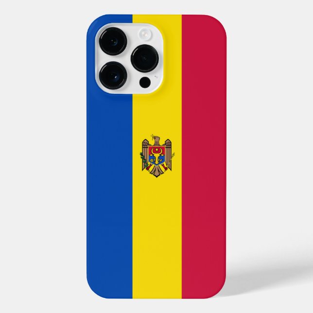 Funda Para iPhone Bandera de Moldavia (Reverso)