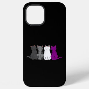Funda Para iPhone 12 Pro Max Bandera de orgullo LGBT Gato Animal Ace Asexualida
