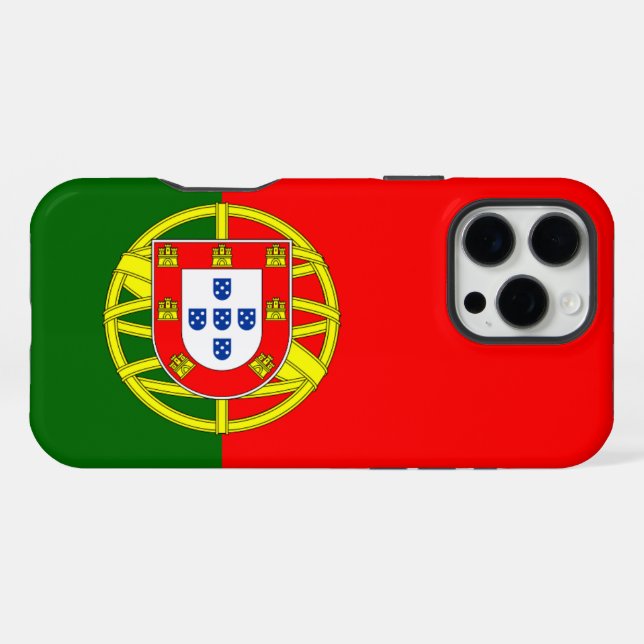Funda Para iPhone Bandera de Portugal (Reverso Horizontal)