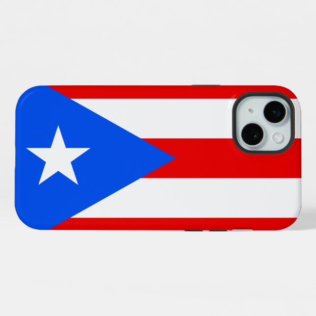 Funda Para iPhone Bandera de Puerto Rico (Reverso Horizontal)