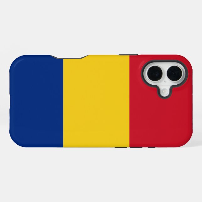Funda Para iPhone Bandera de Rumania (Reverso Horizontal)