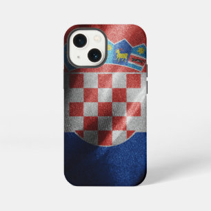 Funda Para iPhone 13 Mini bandera de seda de Croacia