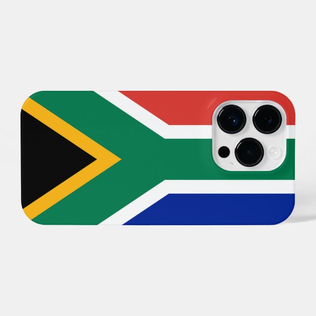 Funda Para iPhone Bandera de Sudáfrica (Reverso Horizontal)