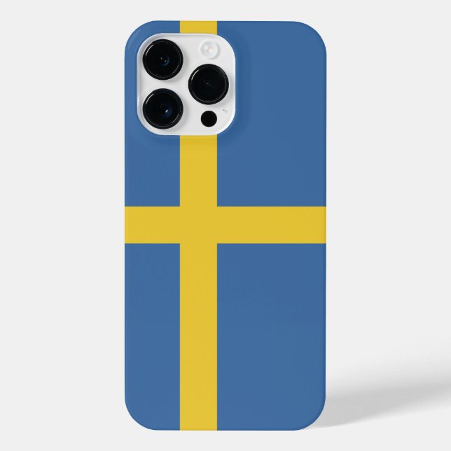 Funda Para iPhone Bandera de Suecia (Reverso)