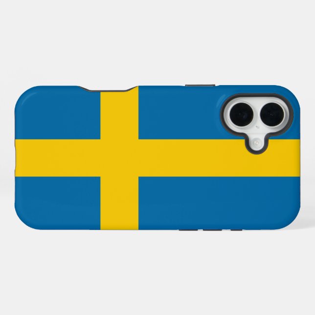 Funda Para iPhone Bandera de Suecia (Reverso Horizontal)