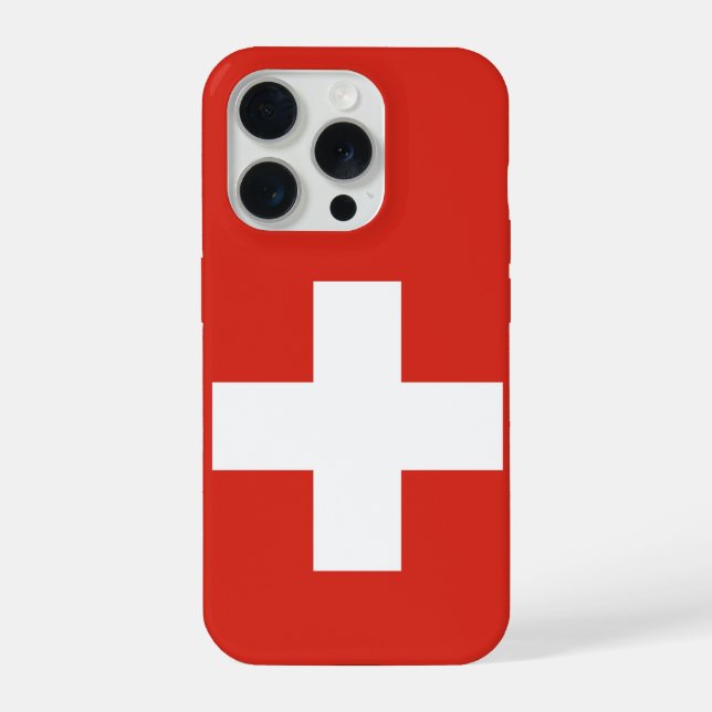 Funda Para iPhone bandera de Suiza (Reverso )