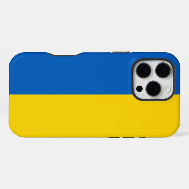 Funda Para iPhone Bandera de Ucrania (Reverso Horizontal)