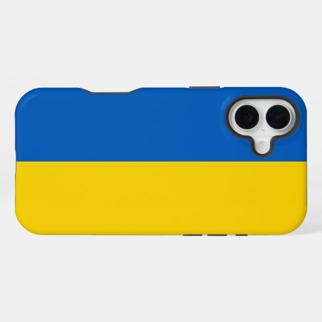 Funda Para iPhone Bandera de Ucrania (Reverso Horizontal)