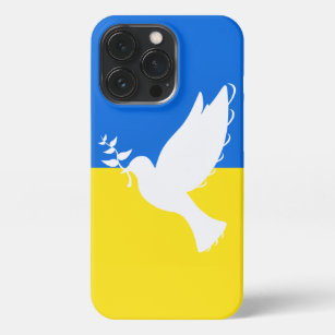 Funda Para iPhone 13 Pro Bandera de Ucrania - Paloma de paz - Libertad - Pa