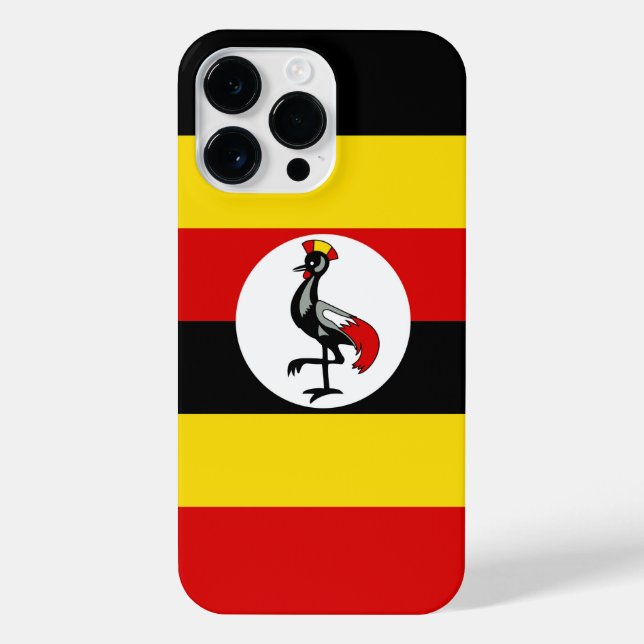 Funda Para iPhone Bandera de Uganda (Reverso)