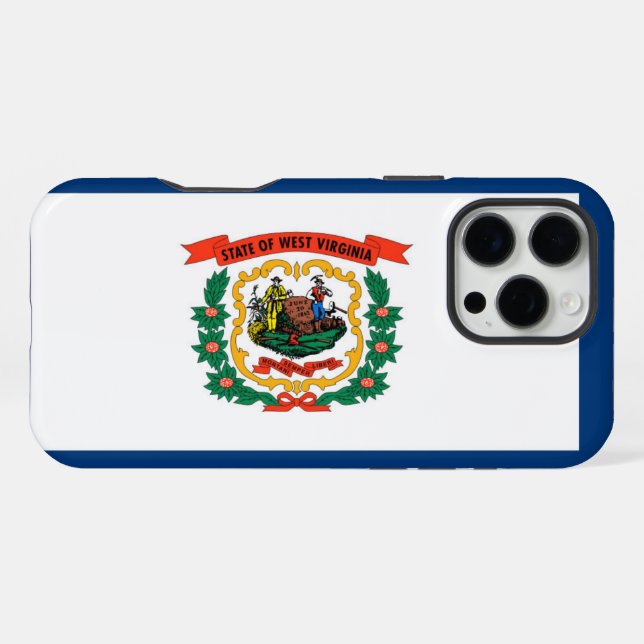 Funda Para iPhone Bandera de Virginia Occidental (Reverso Horizontal)