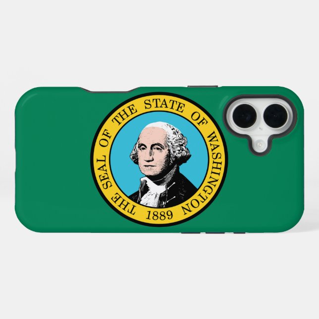Funda Para iPhone Bandera de Washington (Reverso Horizontal)