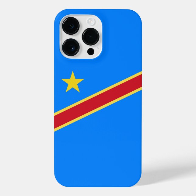 Funda Para iPhone Bandera del Congo (Reverso)