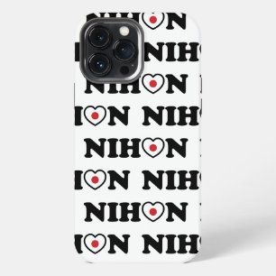 Funda Para iPhone 13 Pro Max Bandera del corazón del amor de Nihon