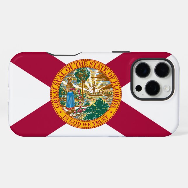 Funda Para iPhone Bandera del estado de Florida (Reverso Horizontal)