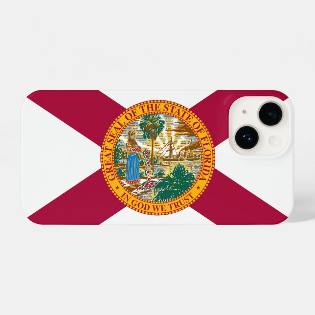 Funda Para iPhone Bandera del estado de Florida (Reverso Horizontal)