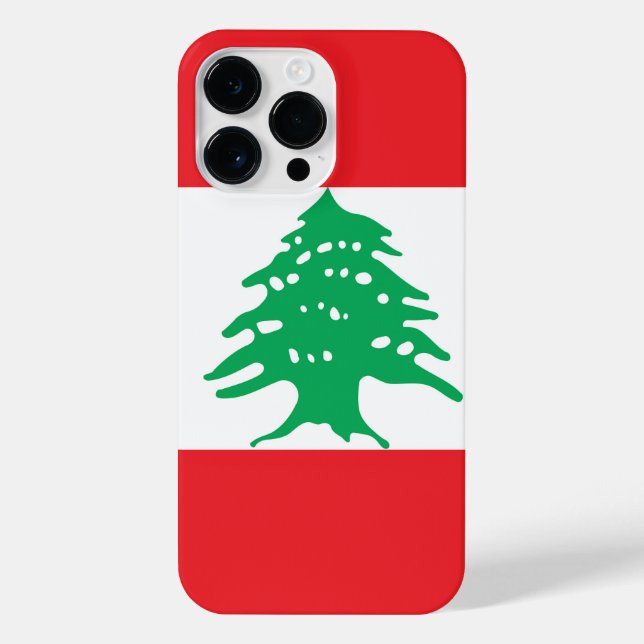 Funda Para iPhone Bandera del Líbano (Reverso)
