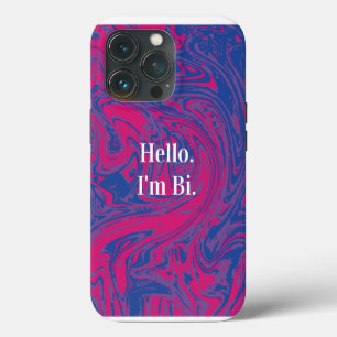 Funda Para iPhone 13 Pro Bandera del Orgullo Bisexual personalizable Marcad