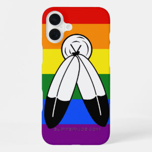 Funda Para iPhone 16 Plus bandera del orgullo de dos espíritus de SlipperyJo