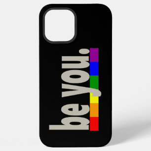 Funda Para iPhone 12 Pro Max Bandera del Orgullo Gay de Arcoíris tallada en mad