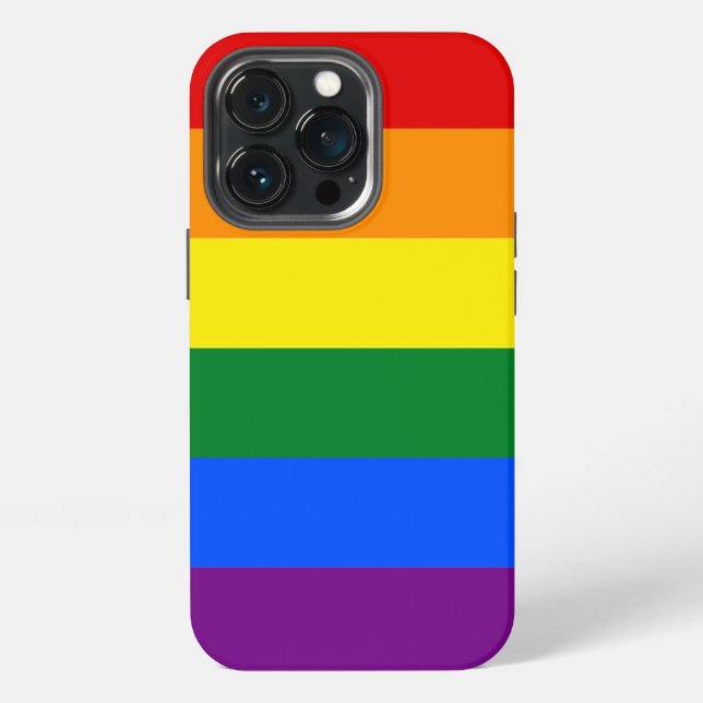 Funda Para iPhone Bandera del Orgullo Iris (Reverso )