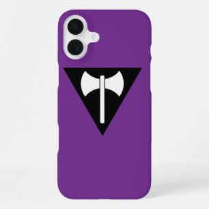 Funda Para iPhone 16 Plus bandera del orgullo lésbico SlipperyJoe feminista