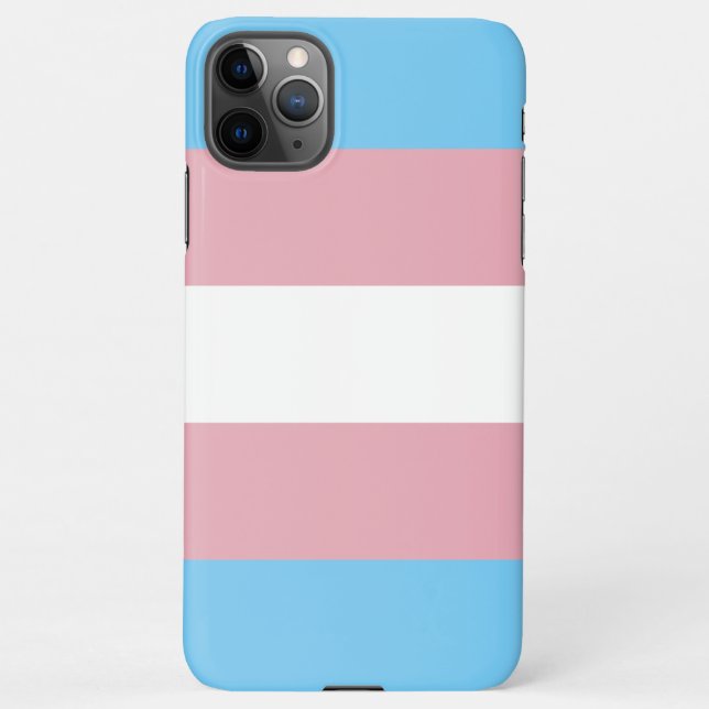Funda Para iPhone Bandera del Orgullo Trans (Reverso)