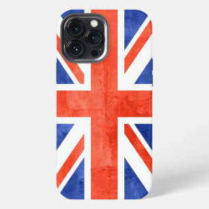 Funda Para iPhone 13 Pro Max Bandera del Reino Unido Grunge