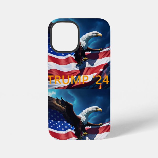 Funda Para iPhone Bandera estadounidense Águila estadounidense TRUMP (Reverso )