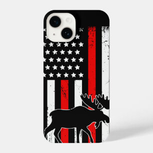Funda Para iPhone 14 Bandera estadounidense de Moose