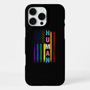 Funda Para iPhone 16 Pro Max Bandera estadounidense LGBT humana Mes del Orgullo
