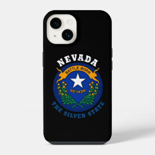 FUNDA PARA iPhone 14 BANDERA ESTATAL NEVADA SILVER
