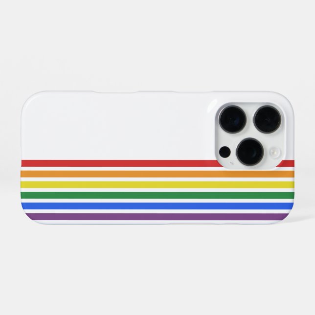 Funda Para iPhone Bandera LGBTQ Arcoíris (Reverso Horizontal)