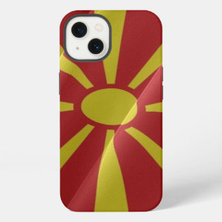 Bandera ondeando el norte de Macedonia -