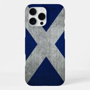 Funda Para iPhone 16 Pro Max Bandera oscura de Escocia Grunge