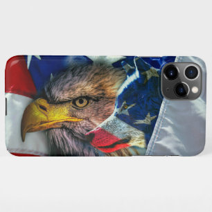 Funda Para iPhone 11Pro Max Bandera Patriótica Americana Bald Eagle Wolf
