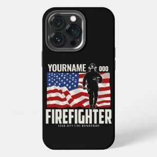 Funda Para iPhone 13 Pro Bandera Patriótica Personalizada de Rescate de Bom